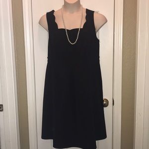 Molly & Isadora Scallop Black Dress